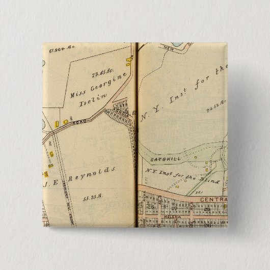 Yonkers, New York 2 Vierkante Button 5,1 Cm (Voorkant)