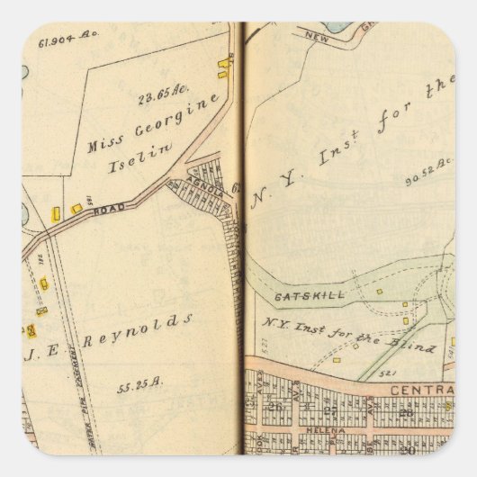 Yonkers, New York 2 Vierkante Sticker (Voorkant)