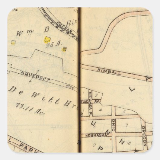 Yonkers, New York 6 Vierkante Sticker (Voorkant)