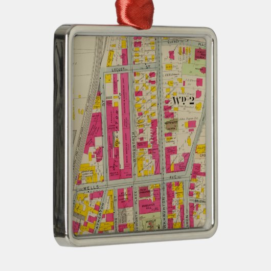 Yonkers, New York 7 Metalen Ornament (Rechts)