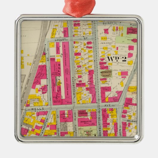 Yonkers, New York 7 Metalen Ornament (Voorkant)