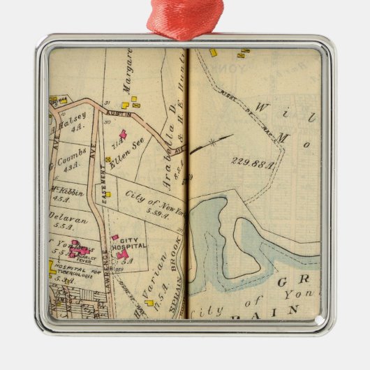 Yonkers, New York 9 Metalen Ornament (Voorkant)