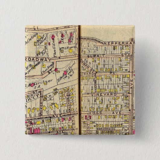 Yonkers, New York 9 Vierkante Button 5,1 Cm (Voorkant)