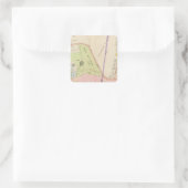 Yonkers New York Atlas Map Vierkante Sticker (Tas)