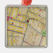 Yonkers New York Map Metalen Ornament (Voorkant)