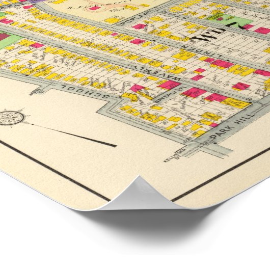 Yonkers New York Map Poster (Hoek)