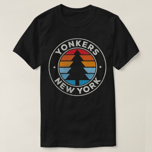 Yonkers New York NY  grafische Retro 70's T-shirt (Design voorkant)