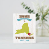 Yonkers, New York - thuis is waar. Briefkaart (Staand voorkant)