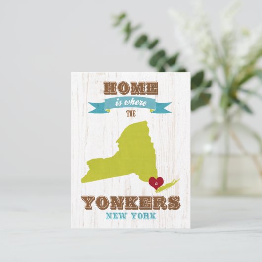Yonkers, New York - thuis is waar. Briefkaart (Staand voorkant)