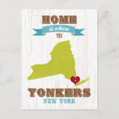 Yonkers, New York - thuis is waar. Briefkaart (Voorkant)