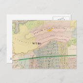 Yonkers NY Atlas Map Briefkaart (Voorkant / Achterkant)