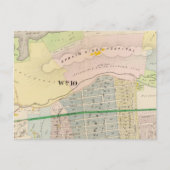 Yonkers NY Atlas Map Briefkaart (Voorkant)