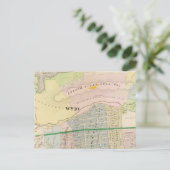 Yonkers NY Atlas Map Briefkaart (Staand voorkant)