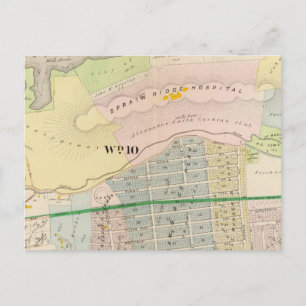 Yonkers NY Atlas Map Briefkaart