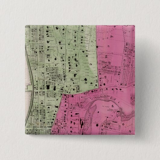 Yonkers, NY Atlas Vierkante Button 5,1 Cm (Voorkant)