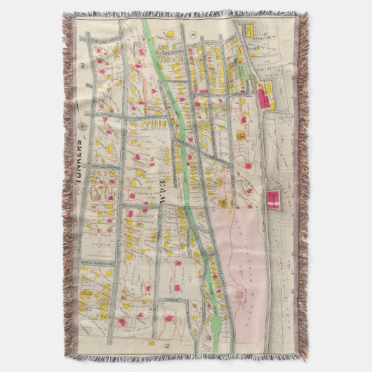 Yonkers NY Map Deken (Voorkant Verticaal)