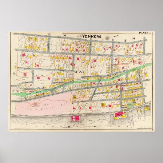 Yonkers NY Map Poster (Voorkant)