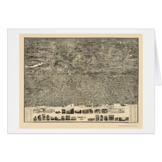 Yonkers, NY Panoramic Map - 1899 (Voorkant Horizontaal)