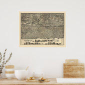 Yonkers, NY Panoramic Map - 1899 Poster (Keuken)