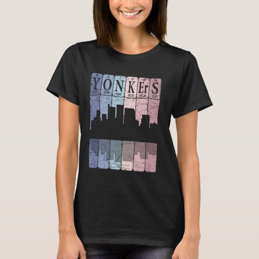 Yonkers Periodic Table Elements Yonkers New York R T-shirt (Voorkant)