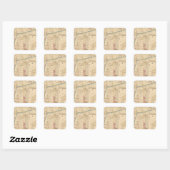 Yonkers wards 2-3, New York Vierkante Sticker (Vel)
