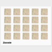 Yonkers wards 3-4, New York 2 Vierkante Sticker (Vel)