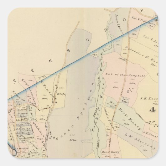 Yonkers wards 3-4, New York Vierkante Sticker (Voorkant)