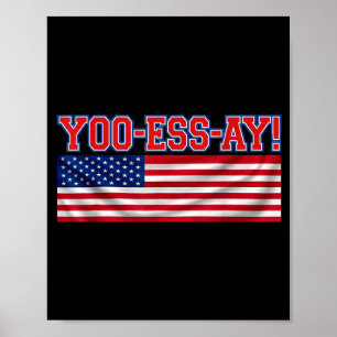 Yoo-ess-ay grappige fonetische usa spreuk universi poster