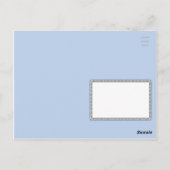 Yoo Hoo Owl Greeting in Blue Briefkaart (Achterkant)