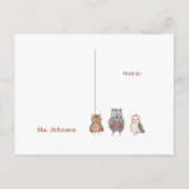 Yoo-hoo Waterverf is eigendom van ik Miss You Scho Briefkaart (Achterkant)