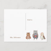 Yoo-hoo Waterverf is eigendom van ik Miss You Scho Briefkaart (Achterkant)