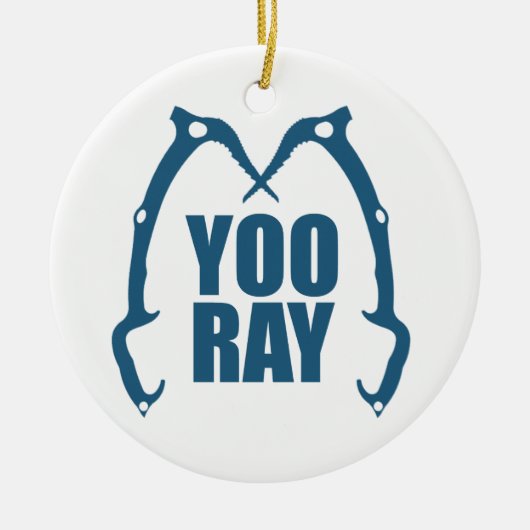 Yoo Ray (ouray) IJstijgbeeld Keramisch Ornament (Voorkant)