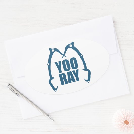 Yoo Ray (ouray) IJstijgbeeld Ovale Sticker (Envelop)