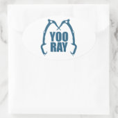 Yoo Ray (ouray) IJstijgbeeld Ovale Sticker (Tas)
