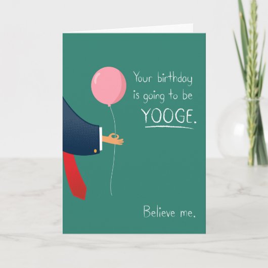 YOOGE verjaardagskaart! Kaart (Voorkant)