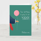 YOOGE verjaardagskaart! Kaart (Gele Bloem)