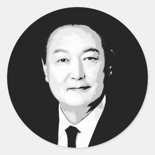 Yoon Suk Yeol Ronde Sticker (Voorkant)