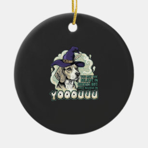 Yooouuu Geesten Beagle Hond Paarse Heksenhoed Hall Keramisch Ornament