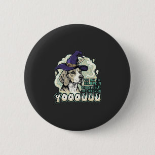 Yooouuu Geesten Beagle Hond Paarse Heksenhoed Hall Ronde Button 5,7 Cm