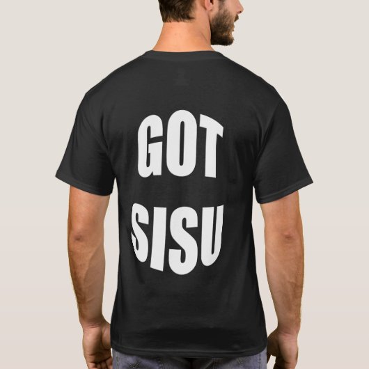 Yooper got Sisu Black T-shirt (Achterkant)
