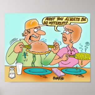 Yooper Pasty Eater met behulp van zogenaamde corn  Poster