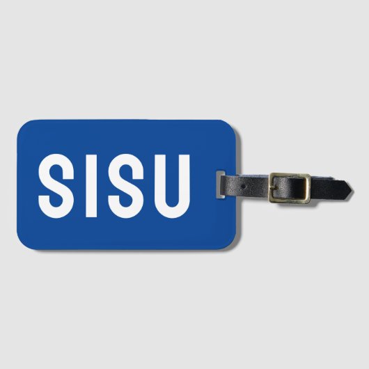 Yooper stijl SISU Finse Finse ontwerper Reizen Bagagelabel (Voorkant (horizontaal))