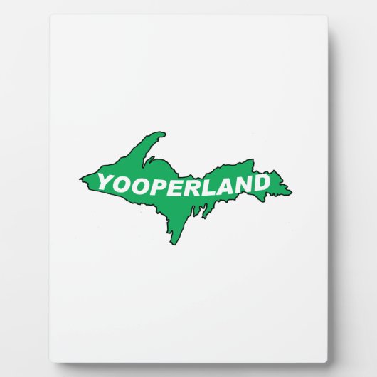 Yooper tabletop Plaque met Easel Fotoplaat (Voorkant)