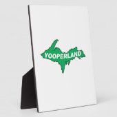 Yooper tabletop Plaque met Easel Fotoplaat (Zijkant)