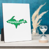Yooper tabletop Plaque met Easel Fotoplaat (Zijkant)