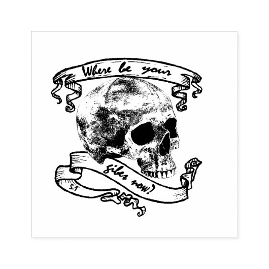 Yorick's Skull Stamp Rubberstempel (Afrduk)