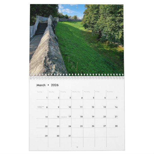 York 2026 kalender (Mar 2026)