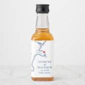 York Beach Maine Bruiloft Neem een shot Likeurfles Etiket (Voorkant)