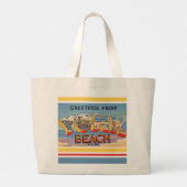 York Beach Maine Greetings Grote Tote Bag (Achterkant)