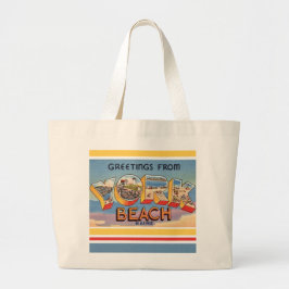 York Beach Maine Greetings Grote Tote Bag